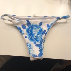 Zaful blue floral bikini bottom